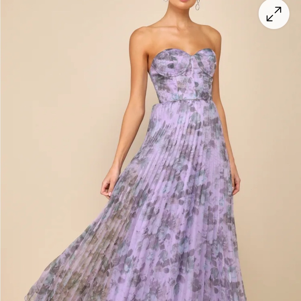 Lulu's Purple Strapless Bustier Sundress